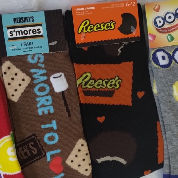 Red Crew Socks - Picture 3 of 4